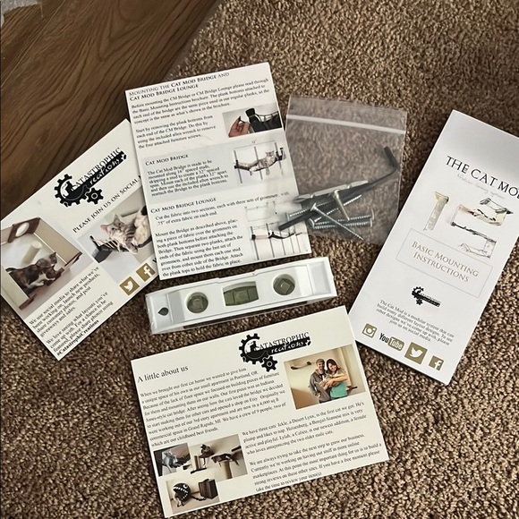 NWT Cat Mod Bridge Wall-Mounted Cat Hammock - Unfinished Wood - Picture 10 of 10